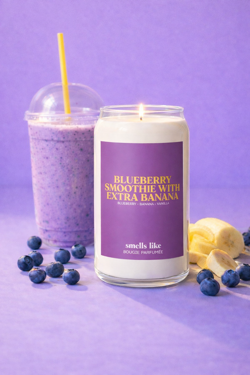 BLUEBERRY SMOOTHIE WITH EXTRA BANANA